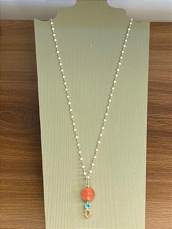 Colar Malu Com Cristais - Gota Morganita