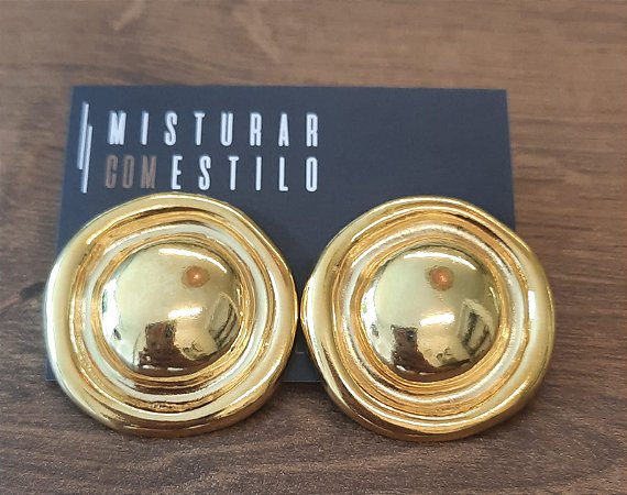 Brinco Botão Sevilha - G - Dourado