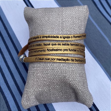 Pulseira de Couro - São José Maria Escrivá