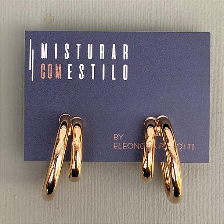 Brinco Argola Dupla - Dourado