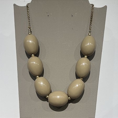 Colar Oval - Nude