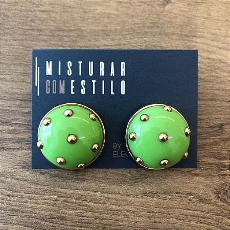 Brinco Bolão Ibiza - Verde Limão