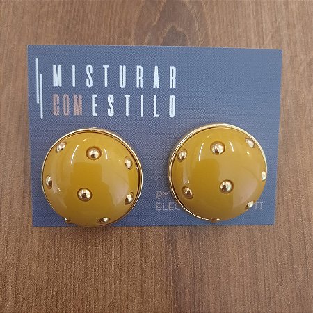 Brinco Bolão Ibiza - Mostarda