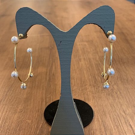 Argola Com Pérola
