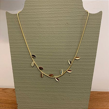Colar Chocker Folha