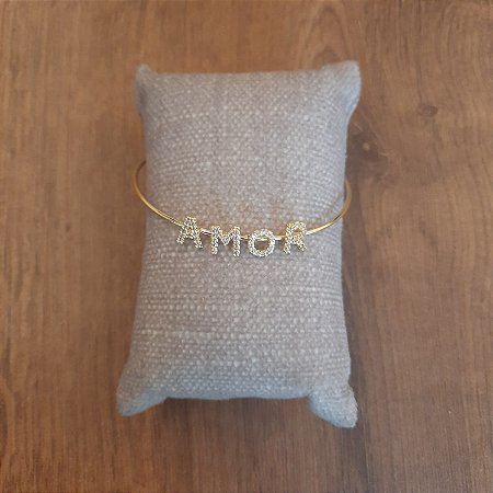 Bracelete Amor Com Zirconia