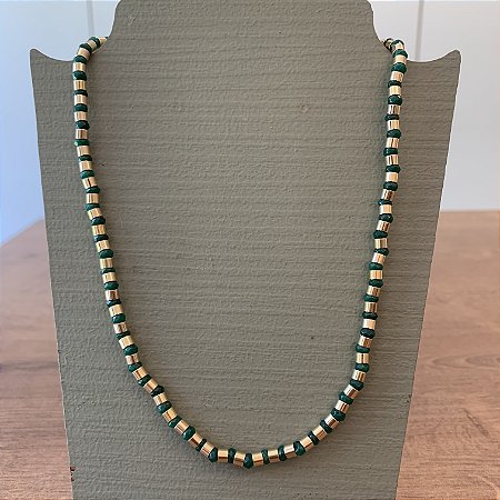 Colar Egito - Verde Musgo