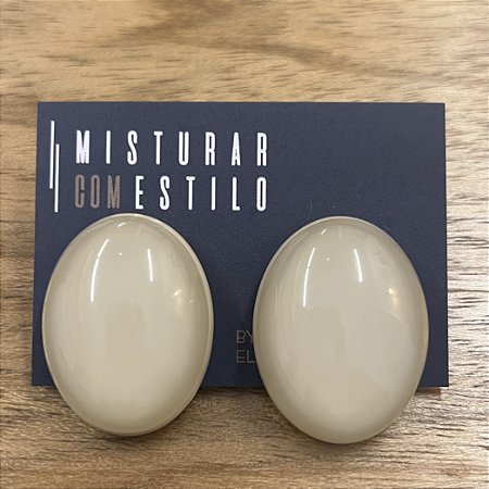 Brinco Oval - Nude