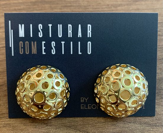 Bolão Vazado - M - Dourado