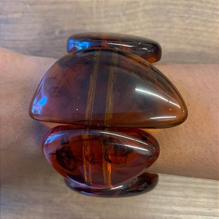 Bracelete Pedra De Resina - G - Tartaruga