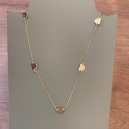 Colar Coração Corrente Veneziana Fina