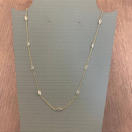 Colar Navete Delicado - Dourado
