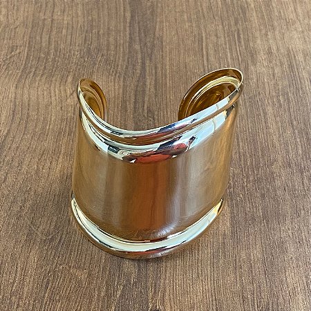 Bracelete Chapa - Dourado