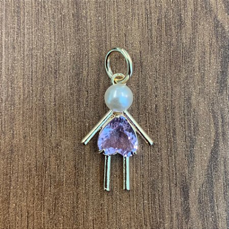 Pingente Menina - Lavanda