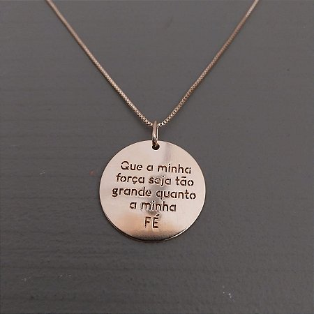Colar Que Minha Força... - Dourado