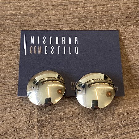 Brinco Disco de Pressão - G - Dourado