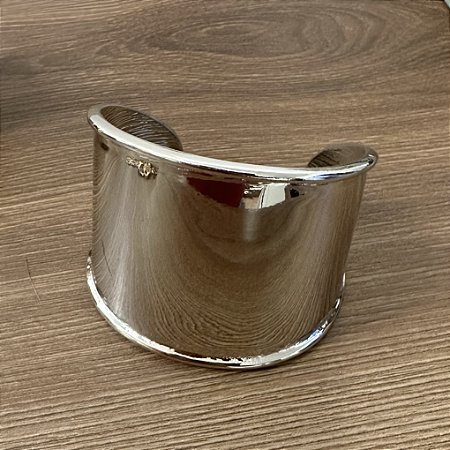 Bracelete Liso Com Borda - Ródio