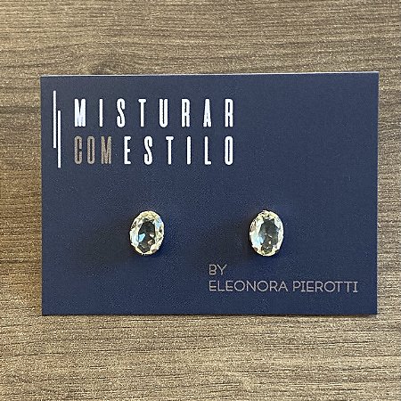 Brinco Ponto de Luz Oval - P - Kunzita