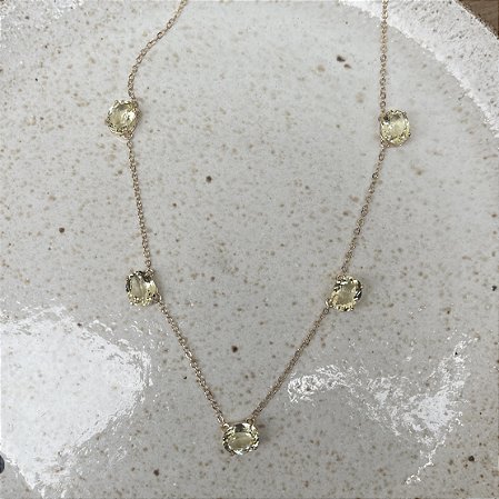 Colar Thais - Citrino Limão