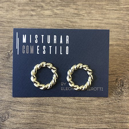 Brinco Argola Reta Trançada - M