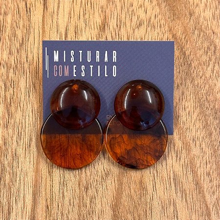 Brinco Pastilha Duplo - M - Tartaruga
