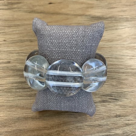 Bracelete de Bolas de Resina -Transparente