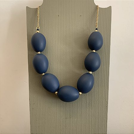 Colar Oval - Fosco - Jeans