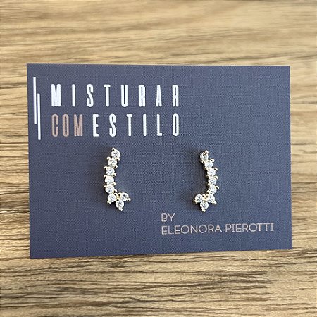 Ear Cuff Oito Zircônias