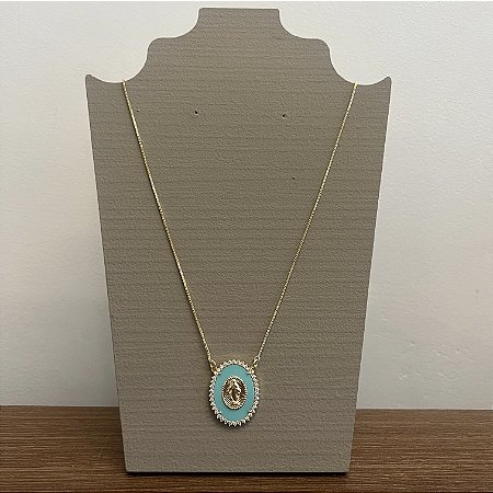 Colar N. S. Das Graças Esmaltado - Tifany