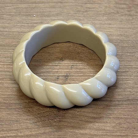 Bracelete Trançado de Resina - Gelo