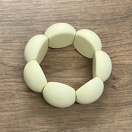 Bracelete de Bolas de Resina - Off - Fosco