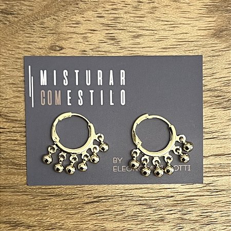 Argola Betina Média - Esferas