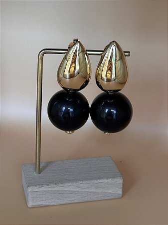 Brinco Gota Com Bolão - Preto