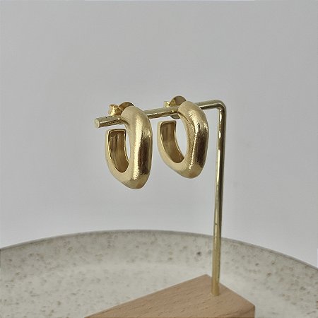 Argola Quadrada - Dourada