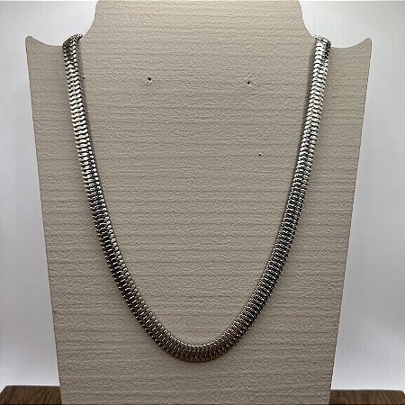 Choker Malha Média - Prateada