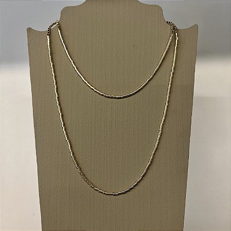 Colar De Canutilhos - Fino - Dourado