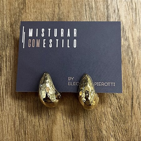 Meia Argola Gota Martelada