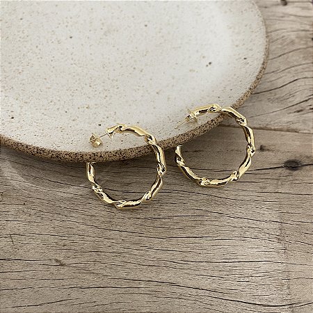 Argola Torcida Grande - Nova