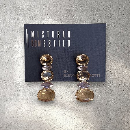 Brinco Eleonora - Morganita e Lavanda