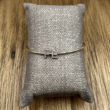 Bracelete Fé Com Zirconia - Ródio