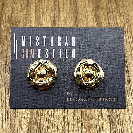 Brinco Rosa - P - Dourado