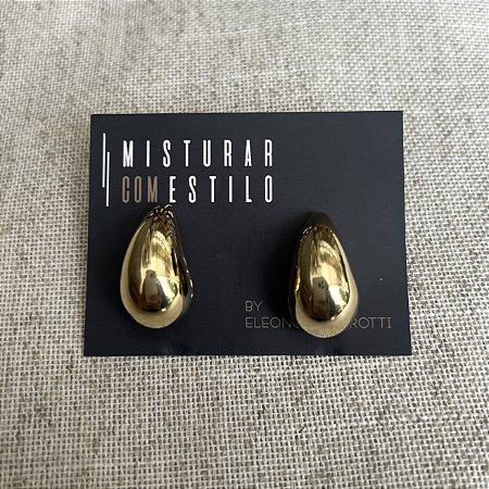Brinco Gota Fechada - M - Dourado