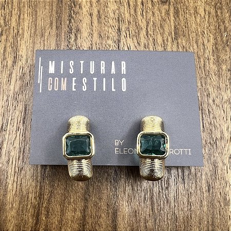 Argola Pedra Retangular - Paraiba Verde