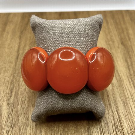 Bracelete De Resina Oval - Laranja - semi