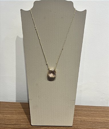 Colar Pedra Quadrada - Kunzinta