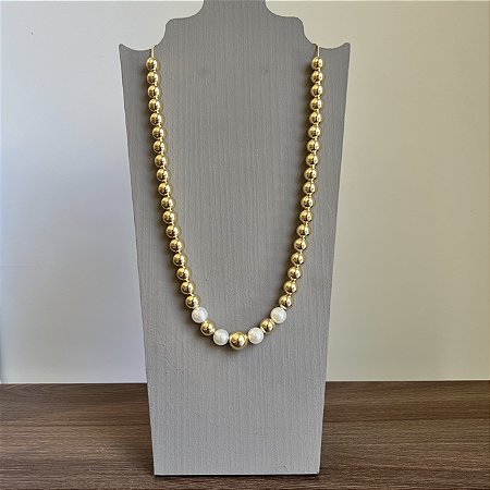 Colar Esferas Com Pérolas - M