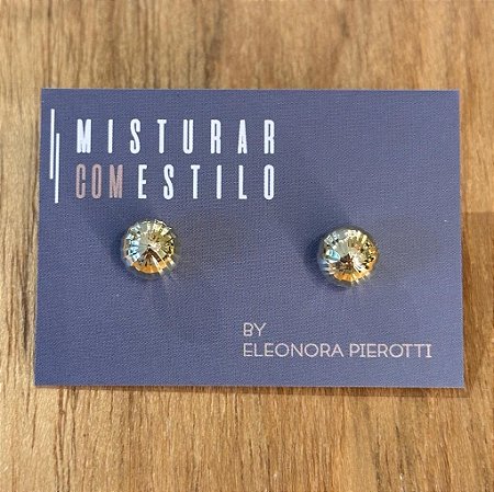 Brinco Esfera Canelada - P - Dourado