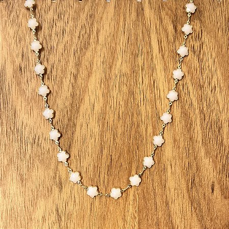 Colar Cora Estrela - Branco - Curto