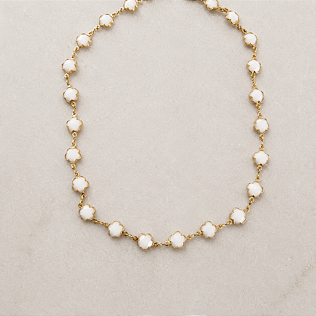 Colar Cora Estrela - Branco - Curto