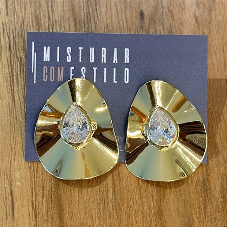 Brinco Cora Chapa - Cristal